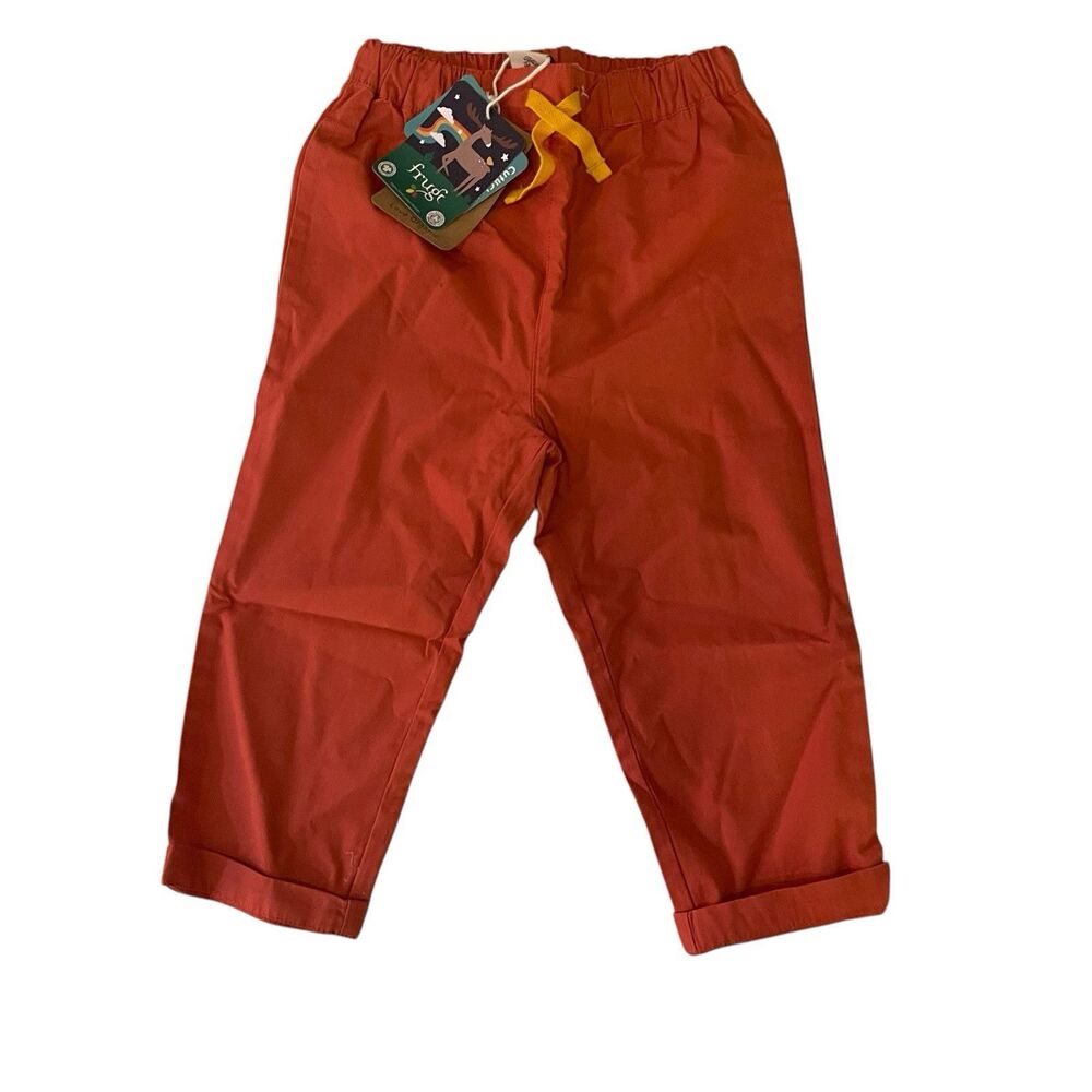 Frugi Organic Cotton Tommy Trousers Falun Red 18-24 Months $42 - Picture 2 of 9
